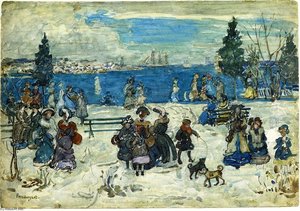 April Snow, Salem — Maurice Brazil Prendergast, Post-impressionism