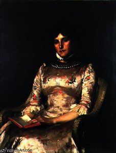 The Floral Dress — Sir James Jebusa Shannon, Contemporary Realism