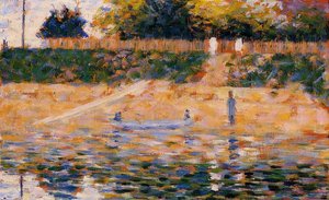 Boats Near The Beach At Asnieres — Georges Pierre Seurat, Post Impressionism