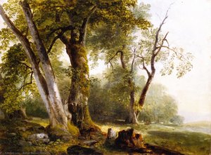 Landscape With Beach Trees — Asher Brown Durand, Hudson River School