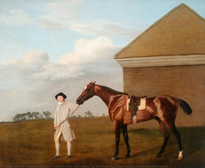 Firetail Con Su Entrenador En La Casa De Raspado De Newmarket Heath — George Stubbs