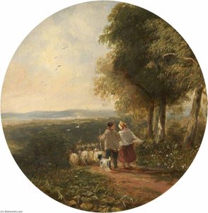 Landscape With Sheep — David Cox, Romanticism