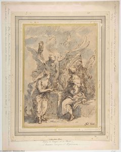 Allegory With Figures Of Hope, Time, And Death — Sebastiano Ricci