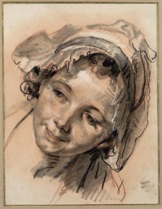 Head Study Of A Smiling Girl — Jean-baptiste Greuze