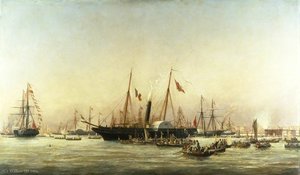 Queen Victoria Landing At Brighton, East Sussex — Richard Henry Nibbs