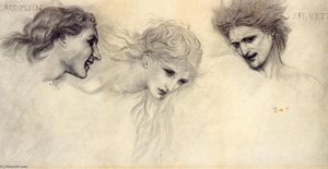 Head Study For 'the Masque Of Cupid' — Edward Coley Burne-jones