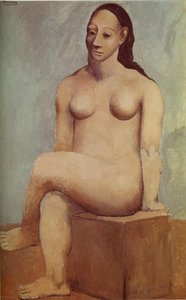 Seated Nude Woman With Crossed Legs — Pablo Picasso, Cubism