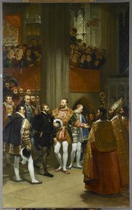 Charles Quint Recu Par Francois Ier A L'abbaye De Saint Denis (1540) — Antuan Žan Gro