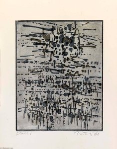 Sunshine With Showers, State 1, From The Portfolio A Genesis — Gabor Peterdi