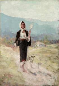 Peasant Woman With Distaff — Nicolae Grigorescu