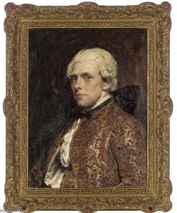 Portrait Of C. May Esq., Half-length, In An Embroidered Waistcoat And Jacket — John Seymour Lucas