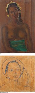 (i) Balinese Woman (ii) Head Of Balinese Woman — Czeslaw Mystkowski