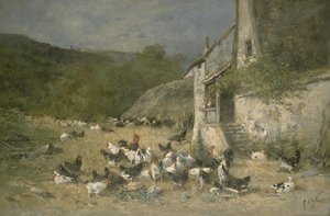 COUR DE FERME VUE PRISE A CHATEAU LANDON
