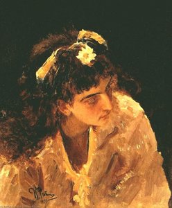 Female Head Etude For Picture — Ilya Yefimovich Repin, Realism