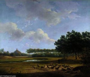 The estate raephorst in wassenaar, with the seringenberg in the distance