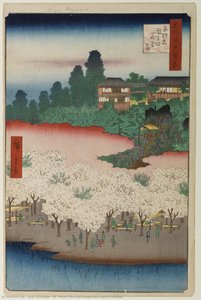 16. Flower Park And Dangozaka Slope In Sendagi — Ando Hiroshige