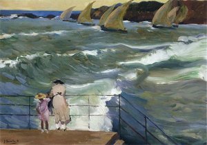The Waves At San Sebastian — Joaquín Sorolla Y Bastida, Impressionist Light