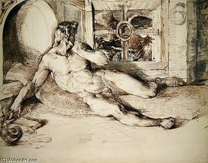 A Recumbent Youth Startled — Sir William Blake Richmond