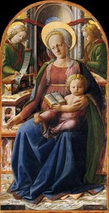 Madonna and Child Enthroned with Two Angels