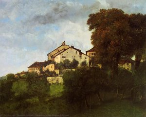 The Houses Of The Chateau D'ornans — Gustave Courbet, Contemporary Realism