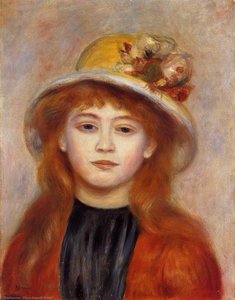 Woman Wearing A Hat — Pierre-auguste Renoir