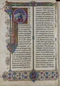 Page With Marginal Frieze Figured On Four Sides And Figured Initial P — Guglielmo Giraldi Magri Del