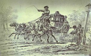 Peasants By The Carriage — Alexander Orlowski