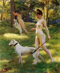 Nymphs Hunting — Julius Leblanc Stewart