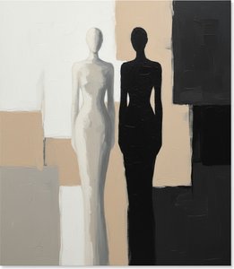Monoliths Of Silence: A Dualistic Study In Fragmented Earth And Shadow — Laurent Fabre