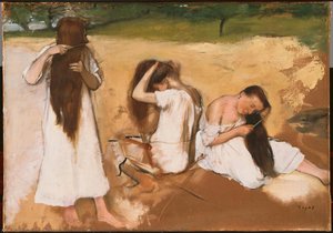 Women Combing Their Hair — Edgar Degas, Realist