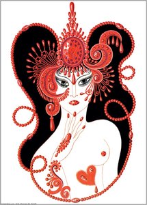 The Precious Stones, Ruby — Erté