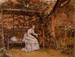 The Lady And Her Parrot — George Goodwin Kilburne