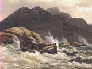 Wrack An Der Norwegischen Küste — Johan Christian Claussen Dahl