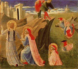 Un Ángel Salva A Cosme Y Damián — Fra Angelico, Early Renaissance