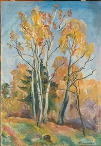 Birches In Autumn — Pyotr Konchalovsky