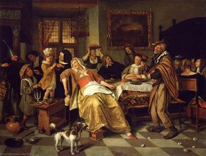 Twelfth Night — Jan Havickszoon Steen, Baroque