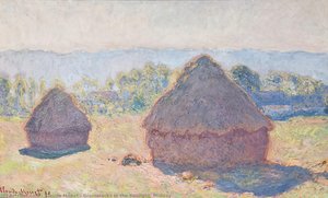 Grainstacks In The Sunlight, Midday - Кршначки Карактери У Сунцу — Клод Моне, Impressionist Art