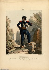 Guard Espgnole Douanne The Port Vénasque, Bagnère Luchon — Edouard Pingret