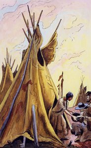 Feeding The Trappers — Thomas Hart Benton