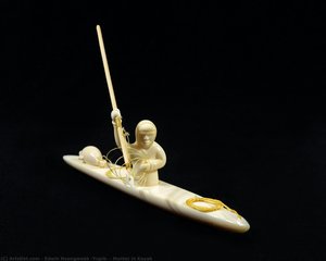 Hunter In Kayak — Edwin Noongwook (yupik)