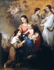 The Virgin And Child With St. Rosalina — Bartolomé Esteban Murillo, Baroque