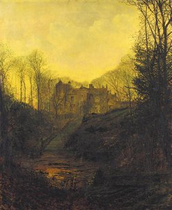 A Manor House In Autumn — John Atkinson Grimshaw, Pre-raphaelite