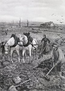Farmers Working Ruined Fields — Amédée Forestier