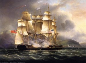 The U.S.S. Chesapeake'' and H.M.S. ''Shannon'' in the Battle of Boston''