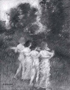 Cherubian Children, (painting) — Arthur B. Davies
