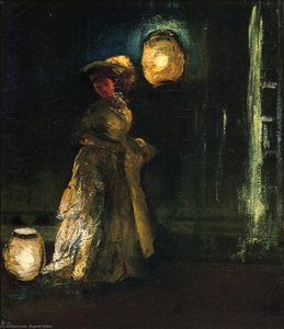 Girl With Japanese Lanterns — Everett Shinn