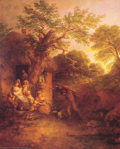 The Woodcutters' Return — Tomas Gejnzboro, Rococo Landscape Painting