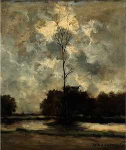 Trees Along A Dutch Canal — Jan Weissenbruch