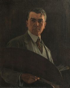 Self - Portrait With The Palette — Jozsef Pechan, Contemporary Realism
