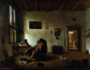 Interior Of A Netherlandisch House With A Dental Operator — Hendrick Van Der Burch